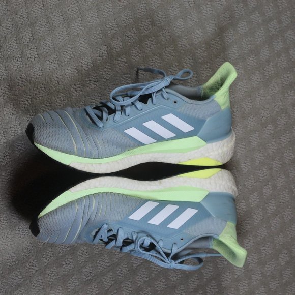 Adidas Size 9 Blue & Green Solar Glide Boost Athletic Shoes - Picture 3 of 7